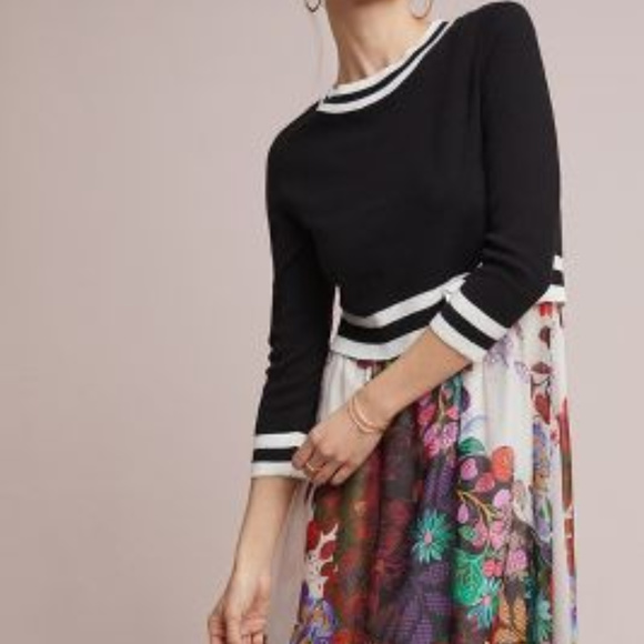 Maeve Dresses & Skirts - Maeve Osceola Size Small Sweater Floral Dress